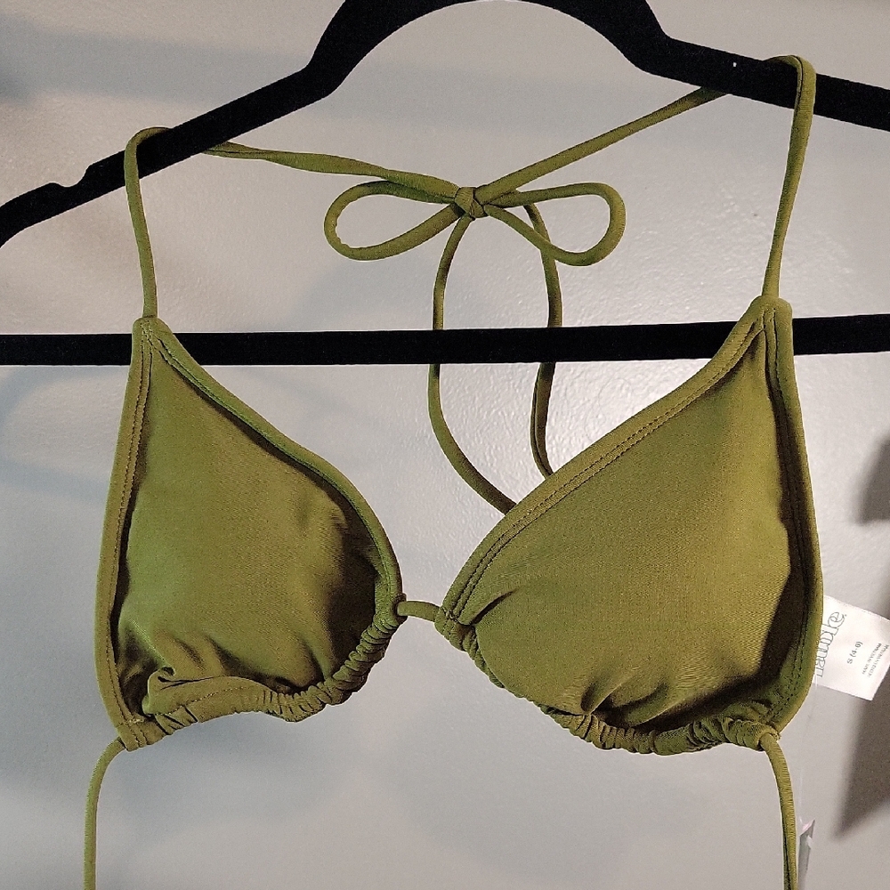 Wild Fable Green Bikini Top with Adjustable Straps